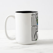 This funny comic-style meme design Mug Zweifarbige Tasse (Links)
