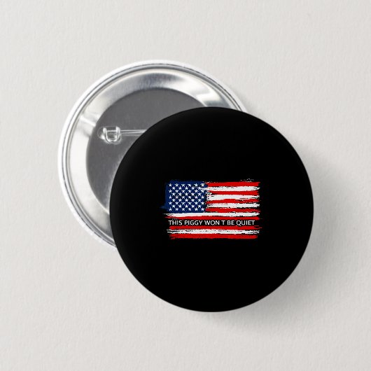 This Ggy Won't Be Quiet Funny Flag Button (Vorne & Hinten)