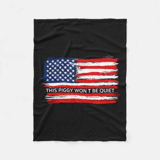 This Ggy Won't Be Quiet Funny Flag Fleecedecke (Vorderseite)