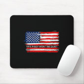 This Ggy Won't Be Quiet Funny Flag Mousepad (Mit Mouse)