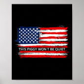 This Ggy Won't Be Quiet Funny Flag  Poster (Vorne)
