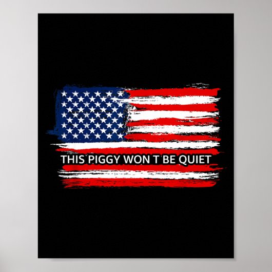 This Ggy Won't Be Quiet Funny Flag  Poster (Vorne)