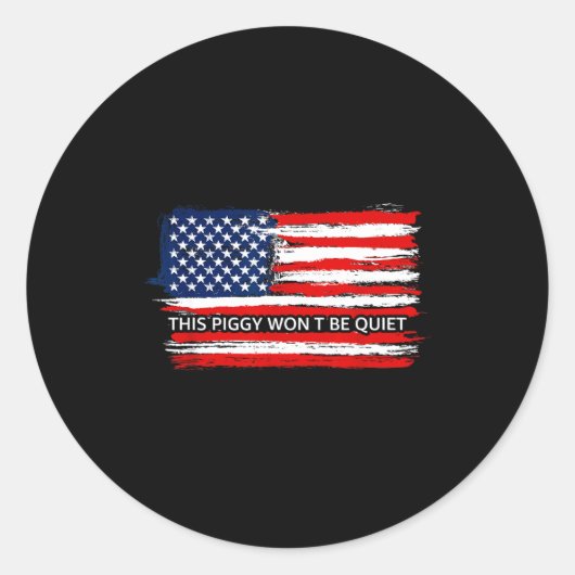 This Ggy Won't Be Quiet Funny Flag Runder Aufkleber (Vorderseite)