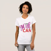 This Girl Can Motivational Girl Power Typography T-Shirt (Vorne ganz)