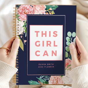 This Girl Can Positive Motivational Floral Planer