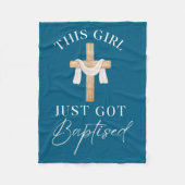 This Girl Got Baptized Christian Baptism I Decided Fleecedecke (Vorderseite)