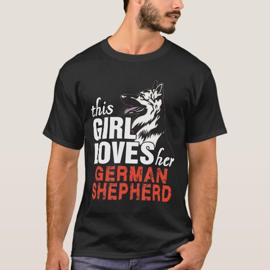 This Girl  Her German Shepherd T-Shirt (Vorderseite)