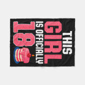 This Girl Is Ly 18 Years Old 18th Birthday Party Fleecedecke (Vorderseite (Horizontal))
