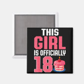 This Girl Is Ly 18 Years Old 18th Birthday Party Magnet (Vorderseite/Rückseite)