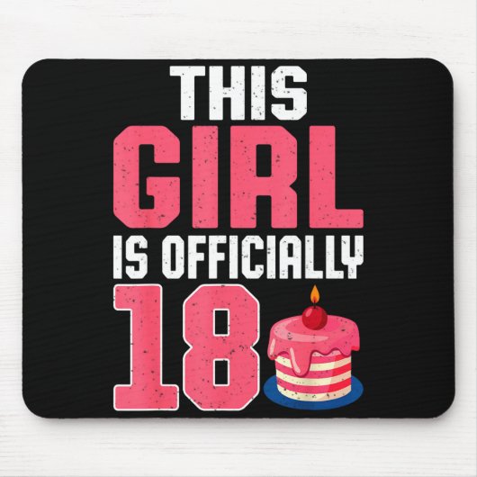 This Girl Is Ly 18 Years Old 18th Birthday Party Mousepad (Vorne)