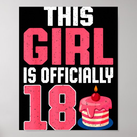 This Girl Is Ly 18 Years Old 18th Birthday Party  Poster (Vorne)