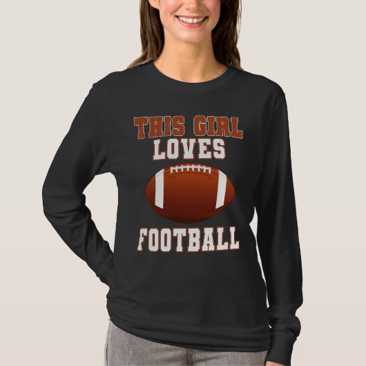 This girl loves football shirt - Game Day (Vorderseite)