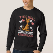 This Girl Loves Kangaroos Safari Wildlife Animal A Sweatshirt (Vorderseite)