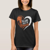 This Girl Loves Rodeo Bucking Bronc Riding Heart W T-Shirt (Vorderseite)