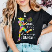 This Girl Loves Tennis Cute Sports T-Shirt