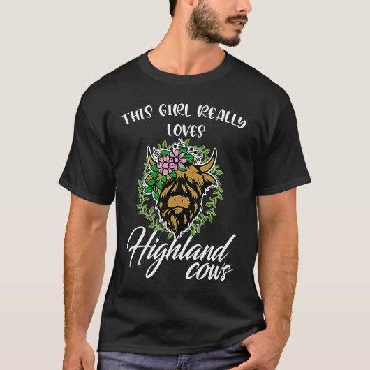 this girl really loves highland cows highland catt T-Shirt (Vorderseite)