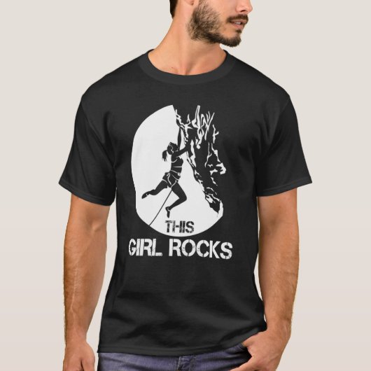 This Girl Rocks Rock Climbing Boulder Carabiner Cl T-Shirt (Vorderseite)