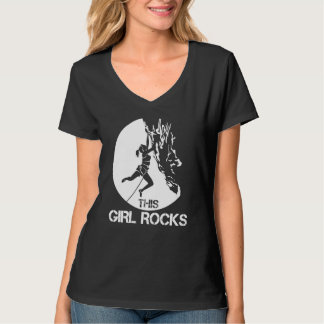 This Girl Rocks Rock Climbing Boulder Carabiner Cl T-Shirt