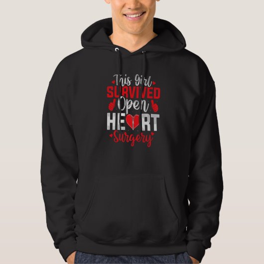 This Girl Survived Open Heart Surgery Bypass Surge Hoodie (Vorderseite)