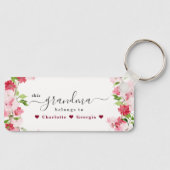 This Grandma Belongs To | 3 Photo Collage Schlüsselanhänger (Vorderseite)