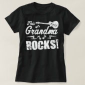 This Grandma Rocks - Guitar Rock n Roll Funny Tee (Design vorne)