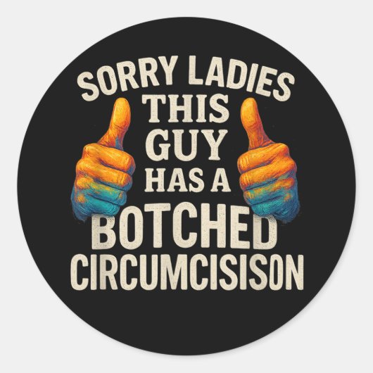 This Guy Botched Funny Cringe Runder Aufkleber (Vorderseite)