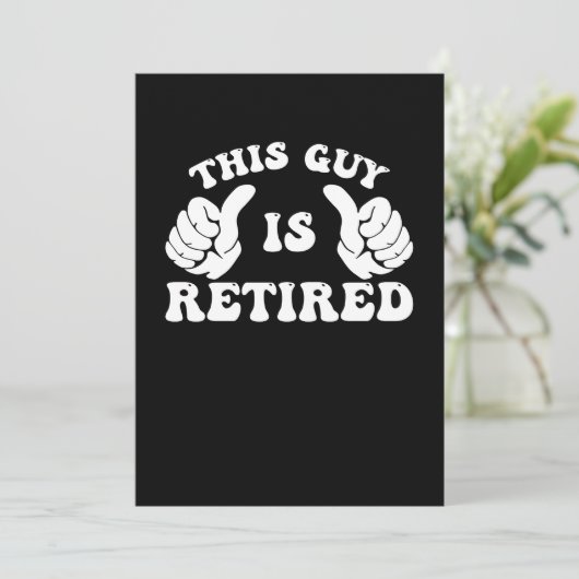 This Guy Is Retired Groovy Save The Date (Stehend Vorderseite)