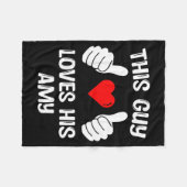 This Guy Loves His Amy Girlfriend Wife Valentine's Fleecedecke (Vorderseite (Horizontal))