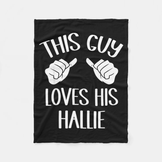 This Guy Loves His Hallie Valentine Fleecedecke (Vorderseite)