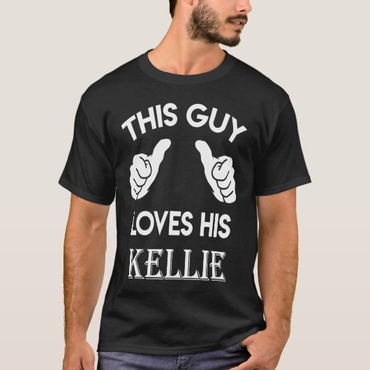 This guy loves his KELLIE  valentine heart belongs T-Shirt (Vorderseite)