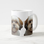 This Home is Powered by Dog Hair Funny Mug Jumbo-Tasse (Vorderseite Rechts)