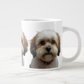 This Home is Powered by Dog Hair Funny Mug Jumbo-Tasse (Rechts)
