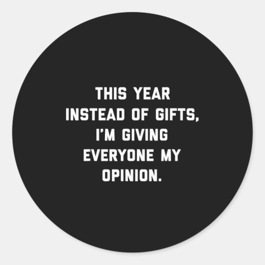 This Instead Of Giving Everyone My Onion Runder Aufkleber (Vorderseite)