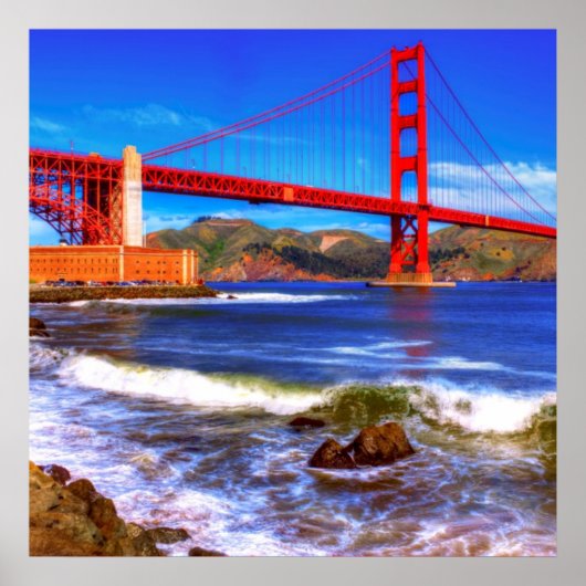 This is a 3 shot HDR image of the Golden Gate Poster (Vorne)