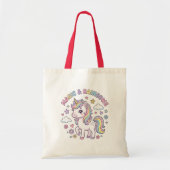 This is a bag with a cute unicorn. tragetasche (Vorne)
