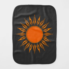 This is a stylized graphic illustration of the sun baby spucktuch