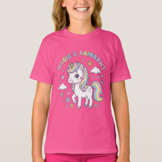 This is a T-shirt with a cute unicorn.