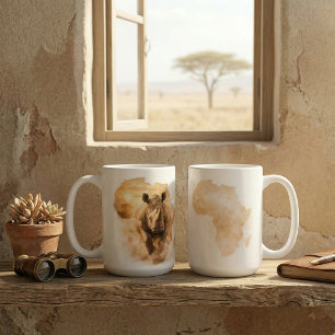 This Is Africa Rhino   Afrikanische Stärke Wildlif Kaffeetasse