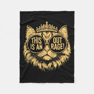 This Is An Outrage Cat Meme Funny Sarcastic Quote Fleecedecke