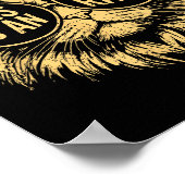 This Is An Outrage Funny Princess Cat Donut Gold W Poster (Ecke)