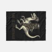 This Is An Outrage Funny Princess Cat Riding Dinos Fleecedecke (Vorderseite (Horizontal))