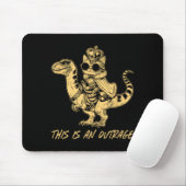 This Is An Outrage Funny Princess Cat Riding Dinos Mousepad (Mit Mouse)