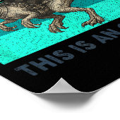 This Is An Outrage Funny Princess Cat Riding Dinos Poster (Ecke)