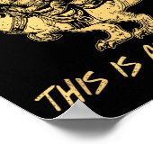 This Is An Outrage Funny Princess Cat Riding Dinos Poster (Ecke)