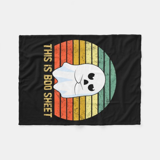 This Is Boo Sheet Bull Funny Halloween Ghost Fleecedecke (Vorderseite (Horizontal))