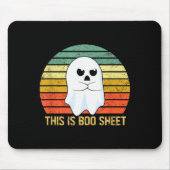 This Is Boo Sheet Bull Funny Halloween Ghost  Mousepad (Vorne)