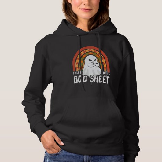 This is boo sheet ghost retro halloween costume me hoodie (Vorderseite)