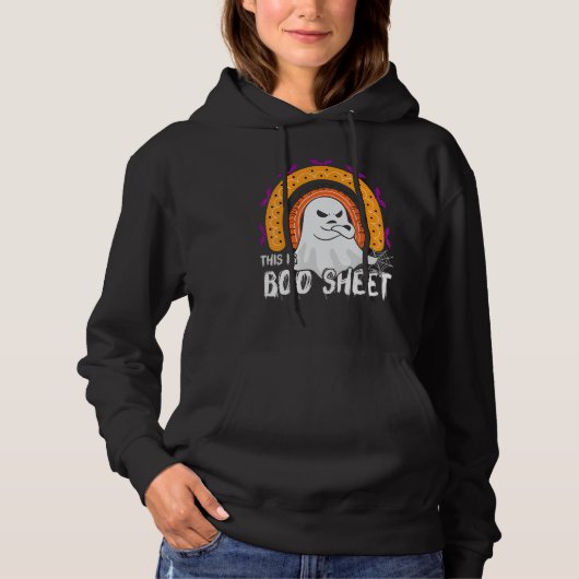 This is boo sheet ghost retro halloween costume me hoodie (Vorderseite)
