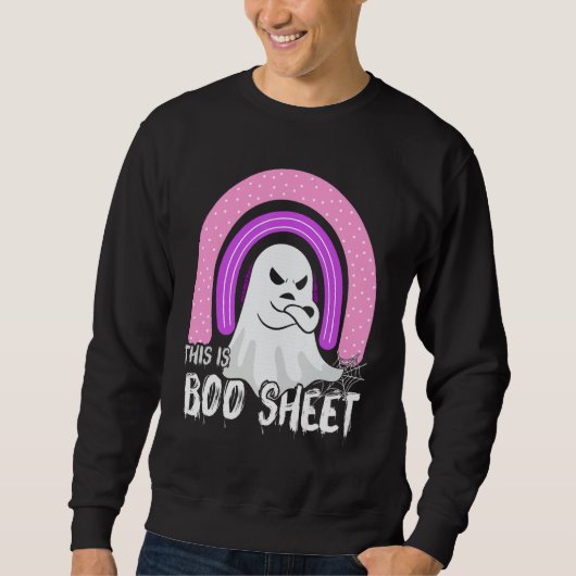 This is boo sheet ghost retro halloween costume me sweatshirt (Vorderseite)