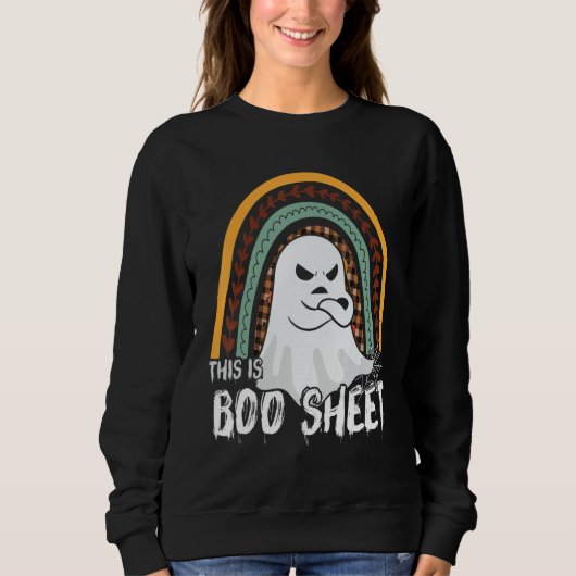 This is boo sheet ghost retro halloween costume me sweatshirt (Vorderseite)